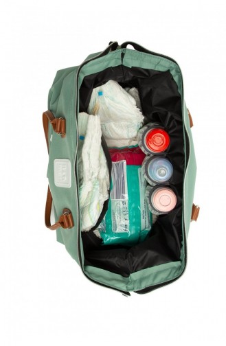 Bagmori Baby Bag Baskılı Bebek Bakım Çantası M000002169 Yeşil