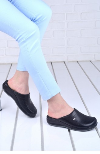 Black Summer Slippers 20YTERCeyo00029_B