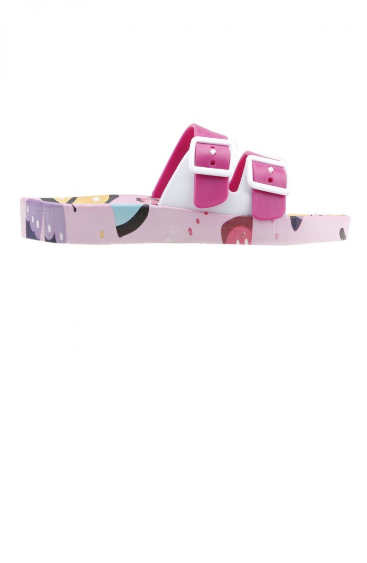 gezer 11361 gunluk plaj havuz banyo kiz cocuk terlik pembe