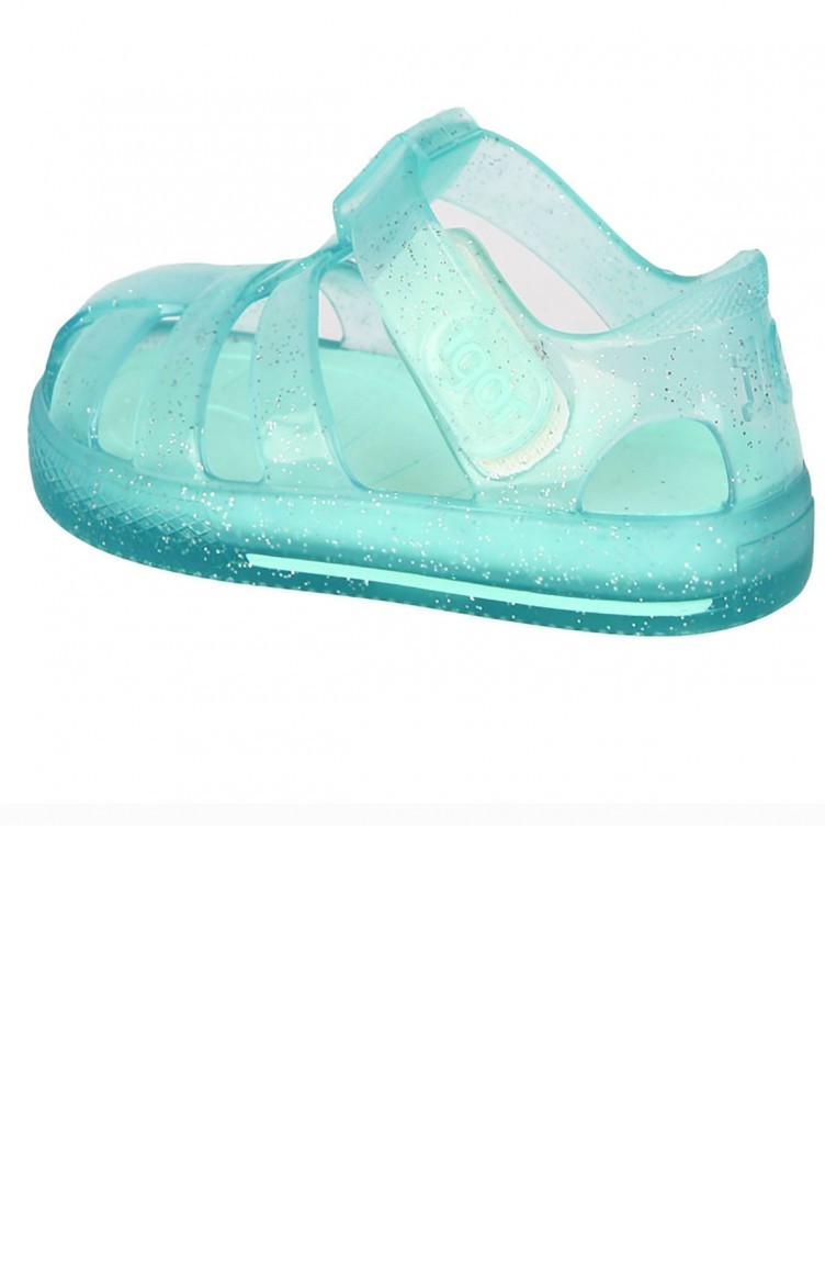 Igor S10265 Star Glitter Plaj Havuz Kiz Cocuk Deniz Sandaleti Mint Yesil Sefamerve