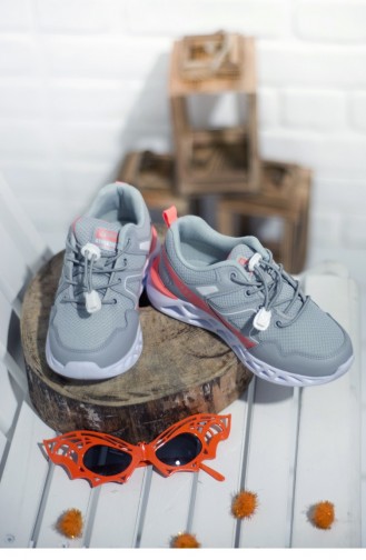 Jump 24742 Günlük Fileli Kız Çocuk Spor Ayakkabı Gri