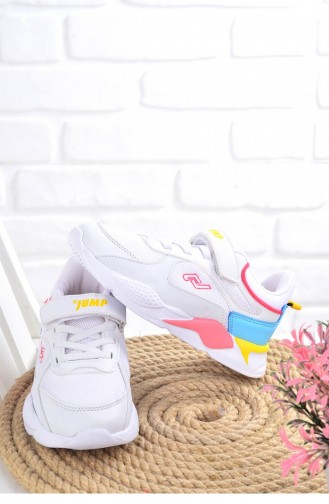 Jump 24931 Günlük Cırtlı Kızerkek Çocuk Spor Ayakkabı Beyaz
