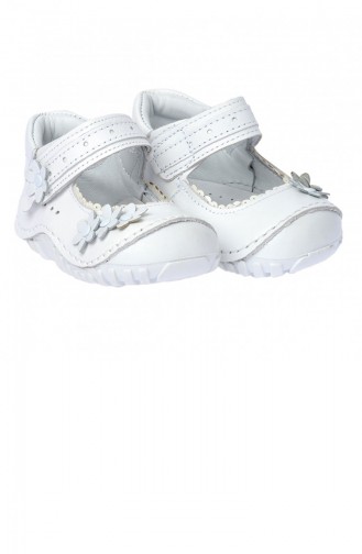 Kiko Kids Teo 119 100 Deri Orto Pedik Cırtlı Kız Çocuk Ayakkabı Beyaz
