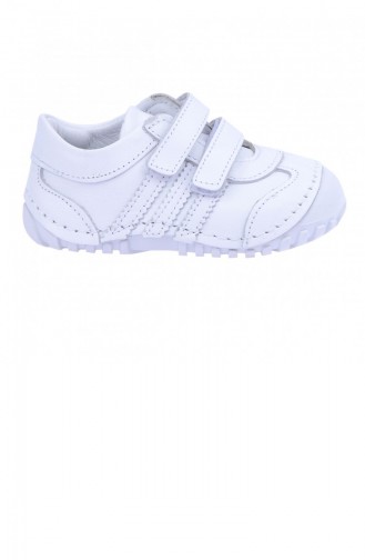 Kiko Kids Teo 138 100 Deri Orto Pedik Cırtlı Kız Çocuk Ayakkabı Beyaz