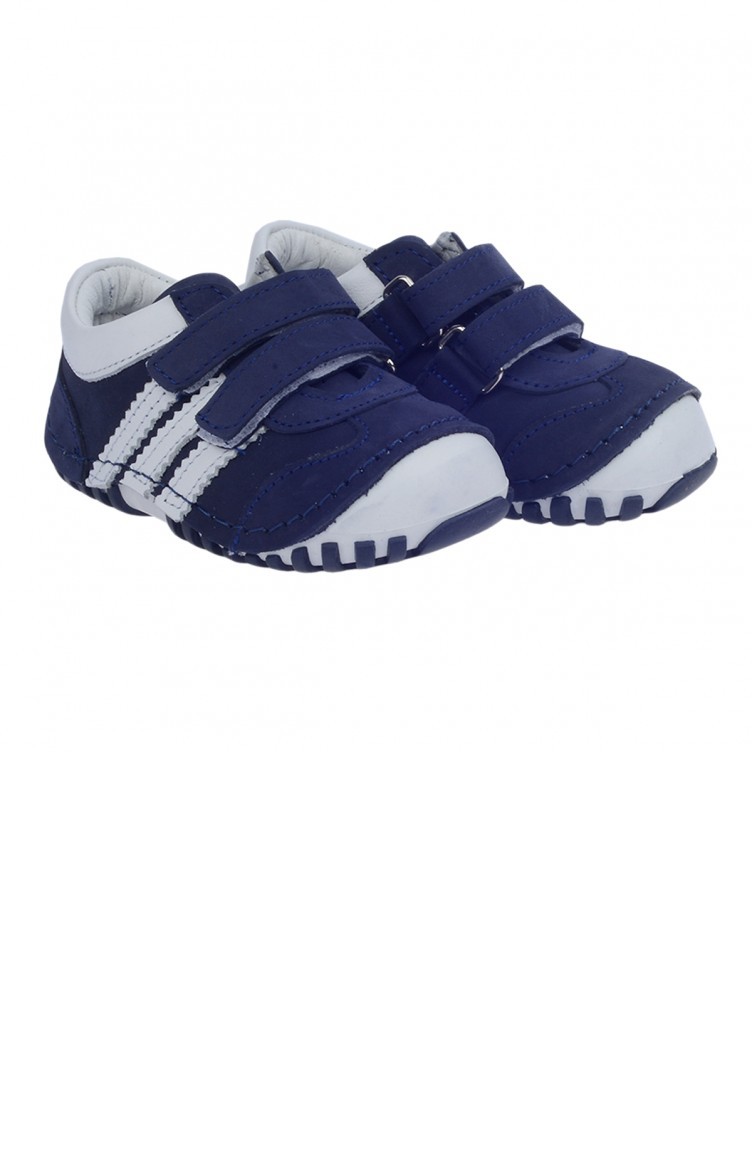 Kiko Kids Teo 138 100 Deri Orto Pedik Cirtli Kiz Cocuk Ayakkabi Lacivert Sefamerve