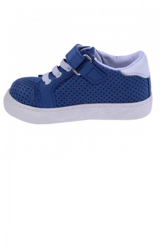 Kiko Kids Teo S2010 100 Deri Orto Pedik Cırtlı Kızerkek Çocuk Ayakkabı Petrol Mavi