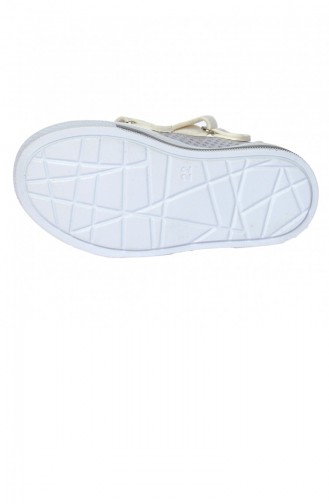 White Kid s Slippers & Sandals 20YSANSIR000033_2206
