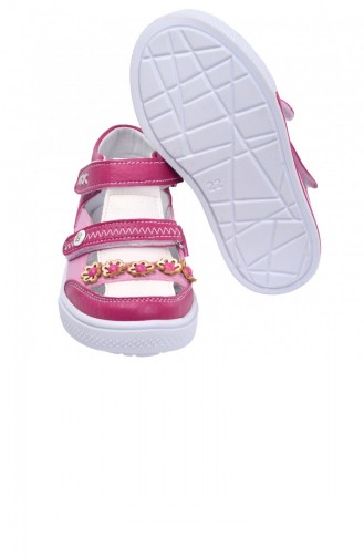 Kiko Şb 222328 Orto Pedik Kız Çocuk Bebe Ayakkabı Sandalet Fuşyabeyaz