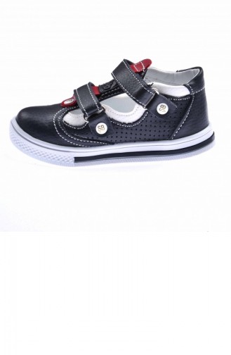 Kiko Şb 223743 Orto Pedik Erkek Çocuk Bebe Ayakkabı Sandalet Siyah Beyaz