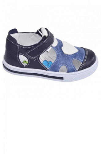 Kiko Şb 225055 Orto Pedik Erkek Çocuk Bebe Ayakkabı Sandalet Lacivertgri