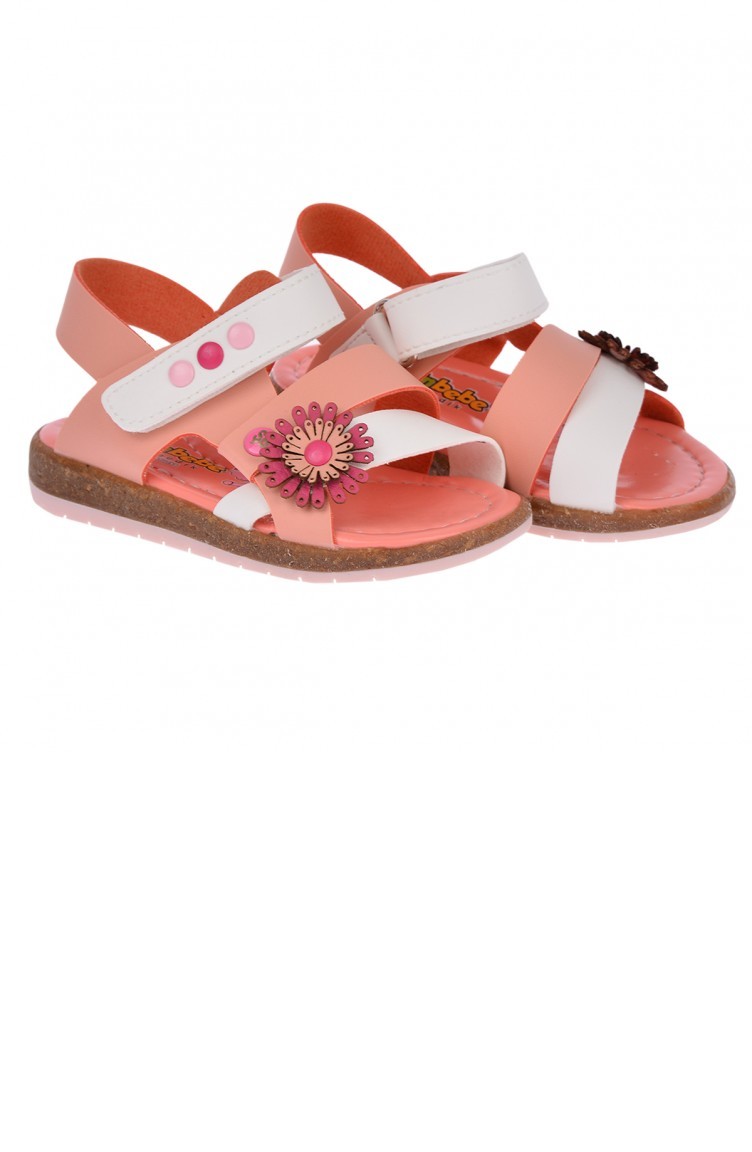Kiko Sb 230110 Orto Pedik Kiz Cocuk Bebe Sandalet Terlik Beyazsomon Sefamerve