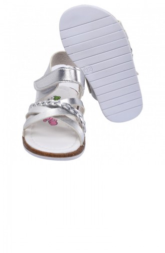 Kiko Şb 231120 Orto Pedik Kız Çocuk Bebe Sandalet Terlik Gümüş