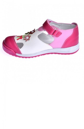 Kiko Şb 237984 Orto Pedik Kız Çocuk Ayakkabı Sandalet Fuşyabeyaz