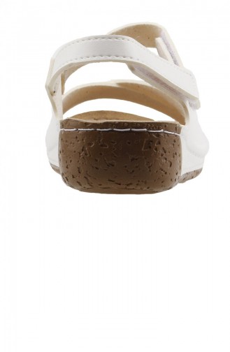 Muya 970063162 Günlük Anatomik Bayan Sandalet Terlik Beyaz