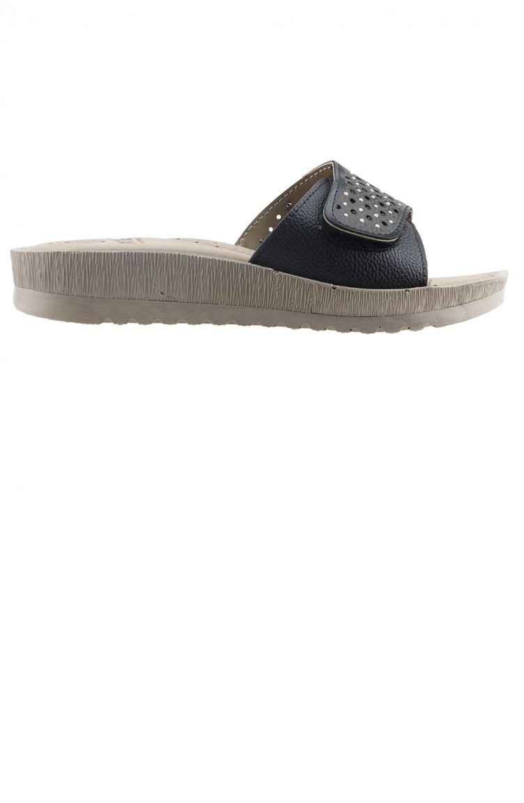 Muya 974623261 Gunluk Anatomik Cirtli Bayan Terlik Siyah Sefamerve