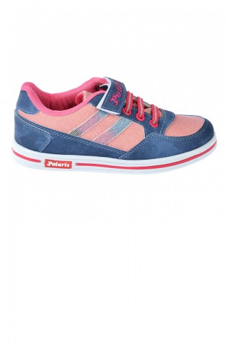 Polaris 91509314 Günlük Cırtlı Kız Çocuk Spor Ayakkabı Mavi