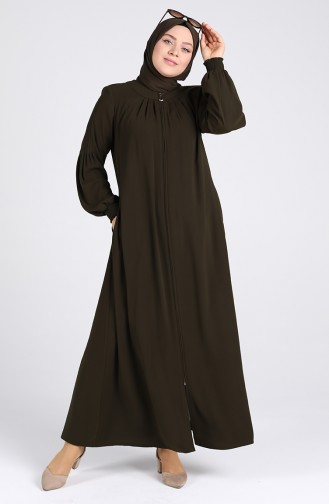 Khaki Abaya 0114-01