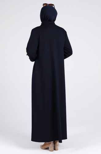 Navy Blue Abaya 0123-02