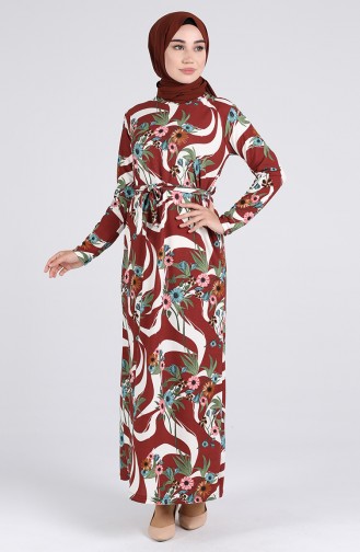 Patterned Belted Dress 1007-03 Tile 1007-03