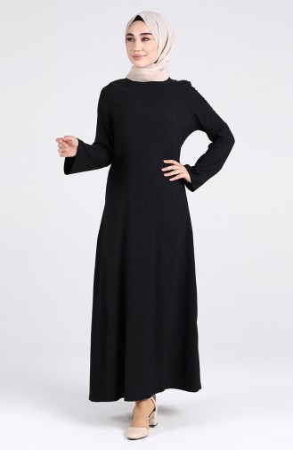 Schwarz Hijab Kleider 1412-01