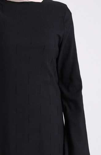 Patterned Dress 1412-01 Black 1412-01