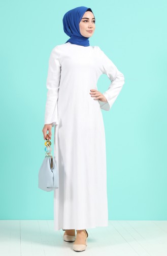 Ecru Hijab Dress 1412-03