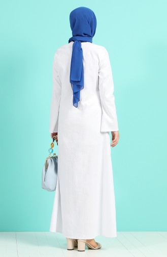 Ecru Hijab Dress 1412-03