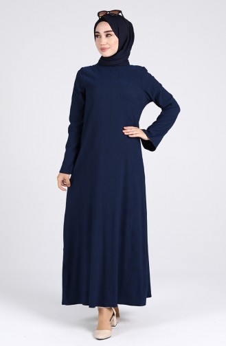 فستان أزرق كحلي 1412-04