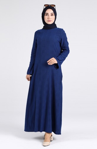 Blau Hijab Kleider 1412-05