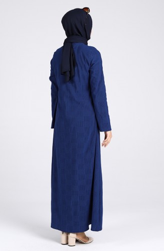 Blau Hijab Kleider 1412-05