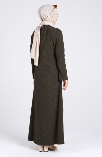 Khaki Hijab Kleider 1412-06