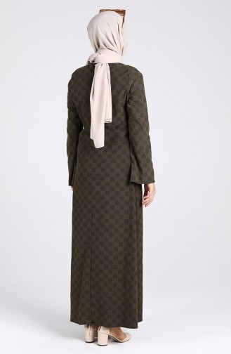 Khaki Hijab Kleider 1413-01