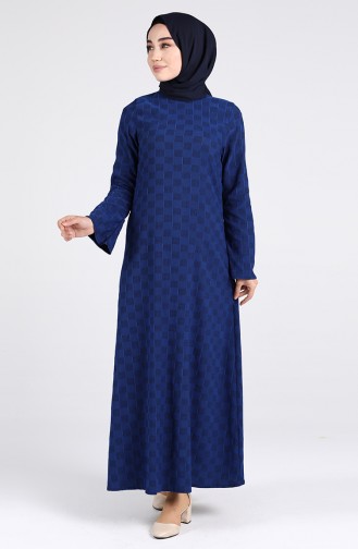 Patterned Dress 1413-04 Blue 1413-04