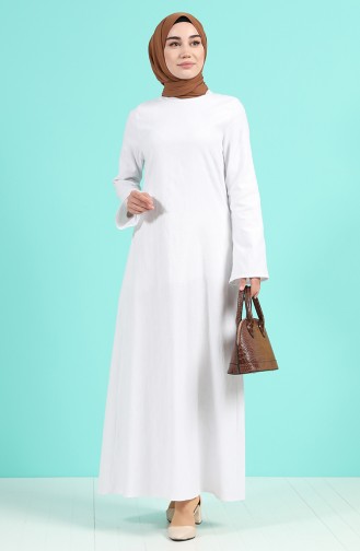Ecru Hijab Dress 1413-05