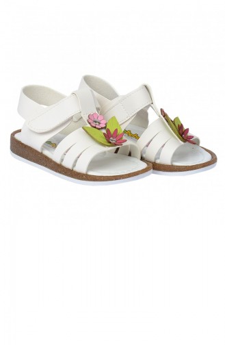 White Kid s Slippers & Sandals 19YAYSİR0000002_A