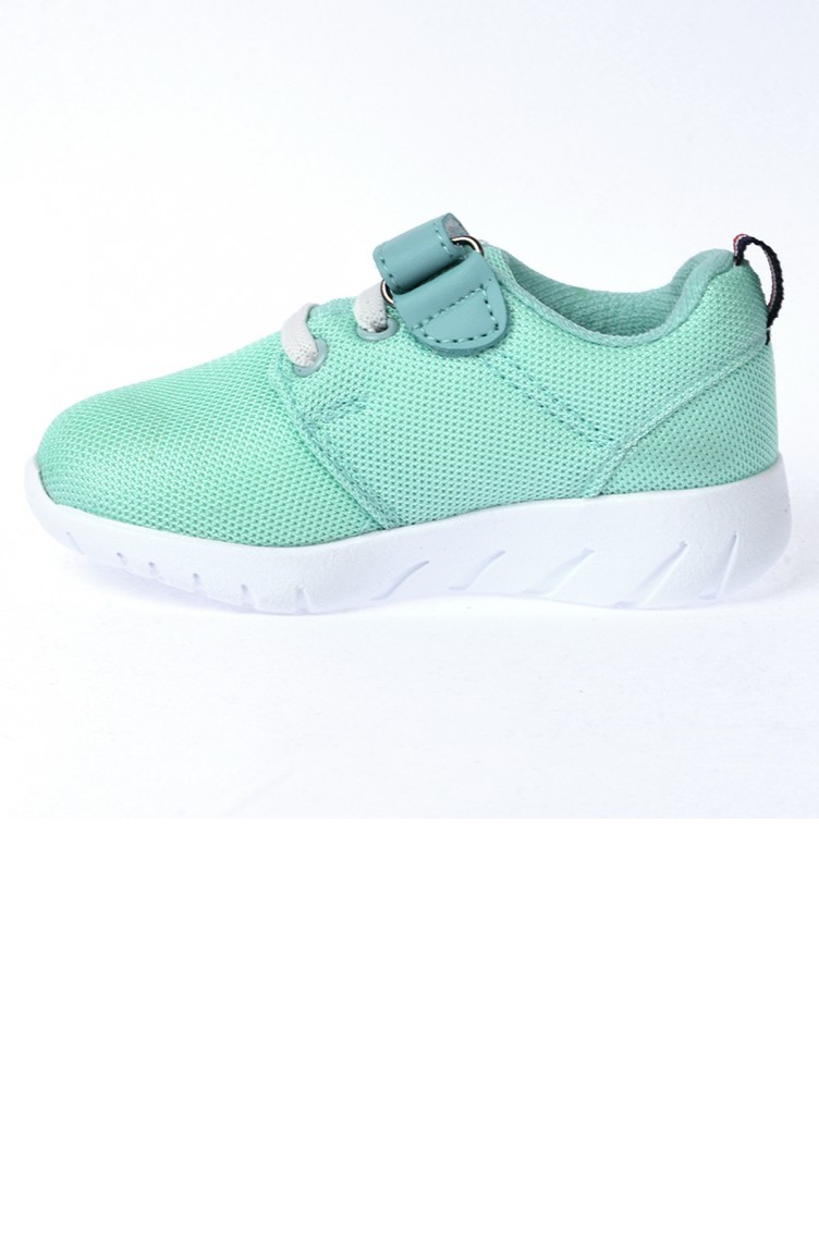 Us Polo Assn Honey Gunluk Kizerkek Cocuk Spor Ayakkabi Mint Yesili Sefamerve