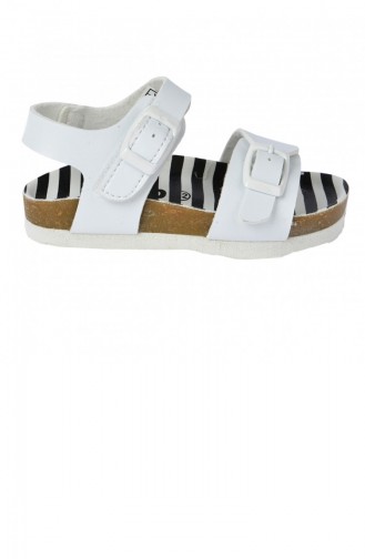 White Kid s Slippers & Sandals 20YSANVIC000007_A