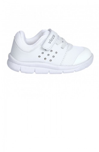 Vicco 34620Y200 Günlük Cırtlı Kızerkek Çocuk Spor Ayakkabı Beyaz
