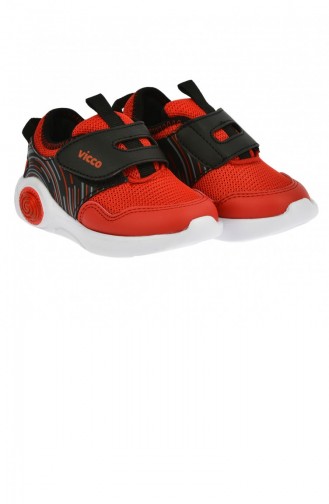 Vicco 34620Y213 Günlük Cırtlı Kızerkek Çocuk Spor Ayakkabı Kırmızı