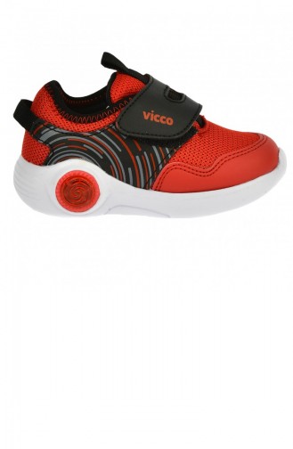 Vicco 34620Y213 Günlük Cırtlı Kızerkek Çocuk Spor Ayakkabı Kırmızı