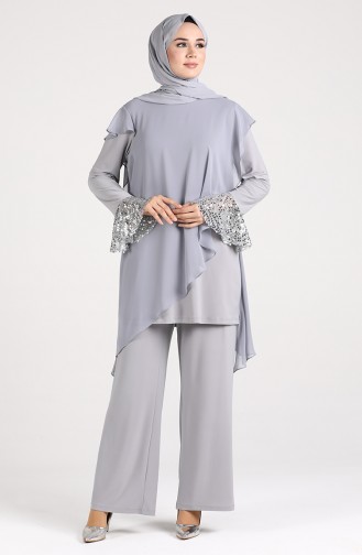 Flywheel Sleeves Tunic Trousers Double Sui 2009-01 Gray 2009-01