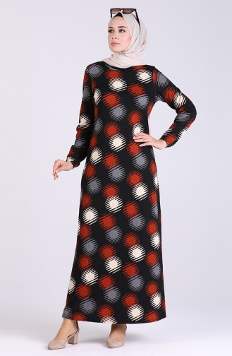 Patterned Dress 8880-02 Black Tile 8880-02
