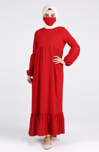 Rot Hijab Kleider 1410-10