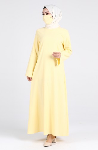 Dress with Free Mask 1411-04 Yellow 1411-04