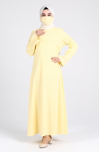 Robe Hijab Jaune 1411-04