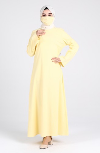 Dress with Free Mask 1411-04 Yellow 1411-04