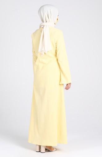 Gelb Hijab Kleider 1411-04
