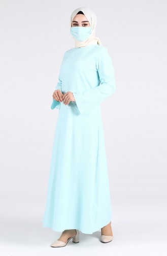 Robe Hijab Bleu Bébé 1411-05