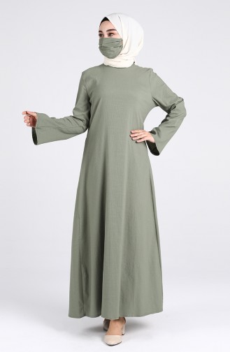 Robe Hijab Vert noisette 1411-06