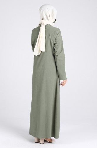 Unreife Mandelgrün Hijab Kleider 1411-06